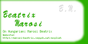 beatrix marosi business card